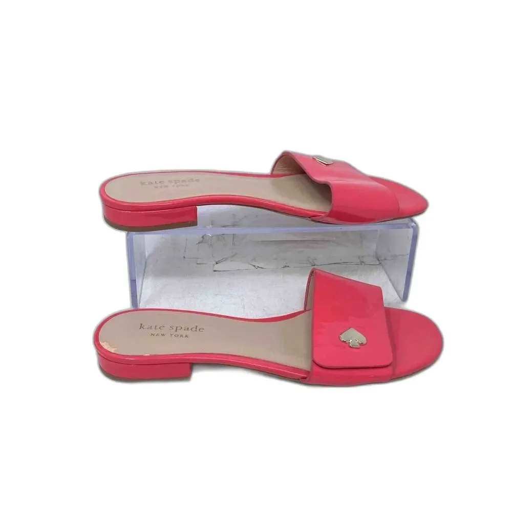 Kate Spade New York Pink Leather Slip-On Slide Sandals - Size 6.5